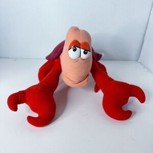 Vintage The Little Mermaid Disneyland Walt Disney World Plush Sebastian Crab Toy